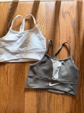 Nike Kids' Double Pack Sport Bralettes - Gray & Light Gray